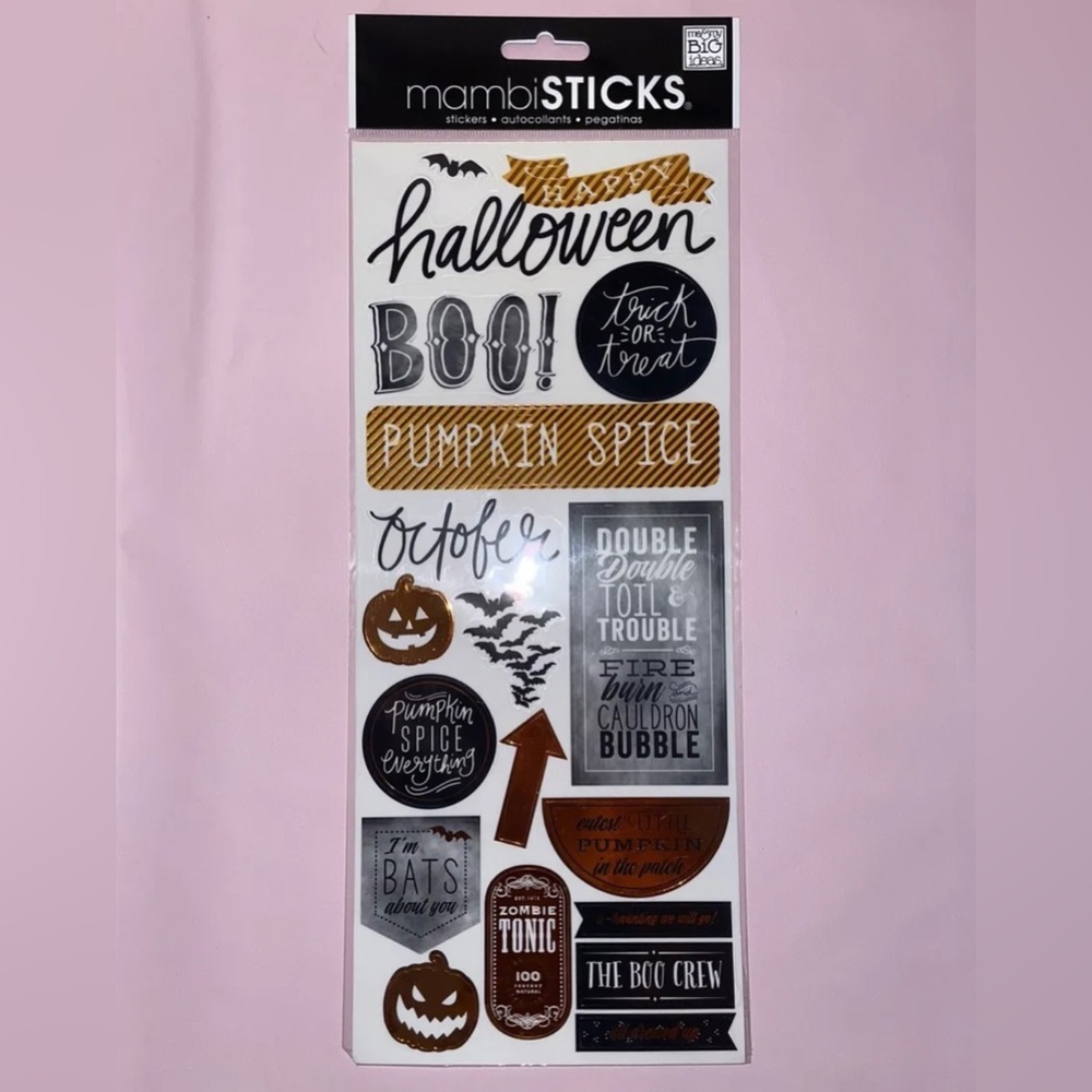 The Happy Planner Sticker Sheet BOO CREW 16 Stickers Halloween Themed BRAND NEW